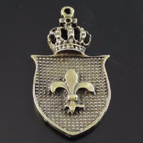 39549 Antiqued Bronze Alloy Crown Charms Jewelry Pendant 40*20*4mm 20pcs