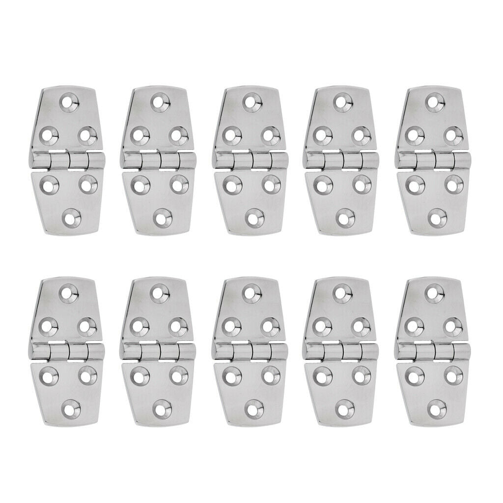 10pcs 3" x 1.5" Marine 316 Stainless Steel Strap Hinge Door Hinge Boat Hatch