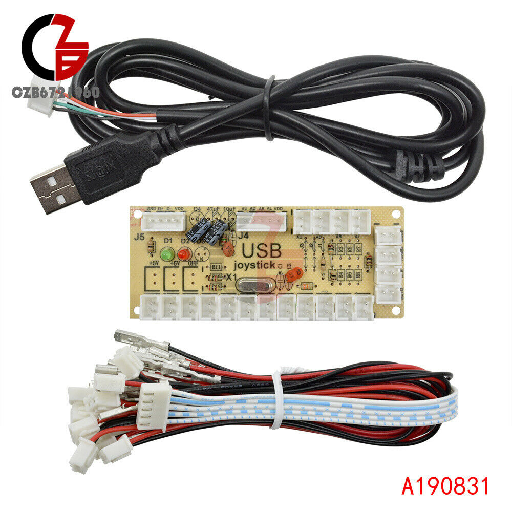 2PCS Zero Delay Arcade USB Encoder PC to Joystick For MAME Fight Stick Control