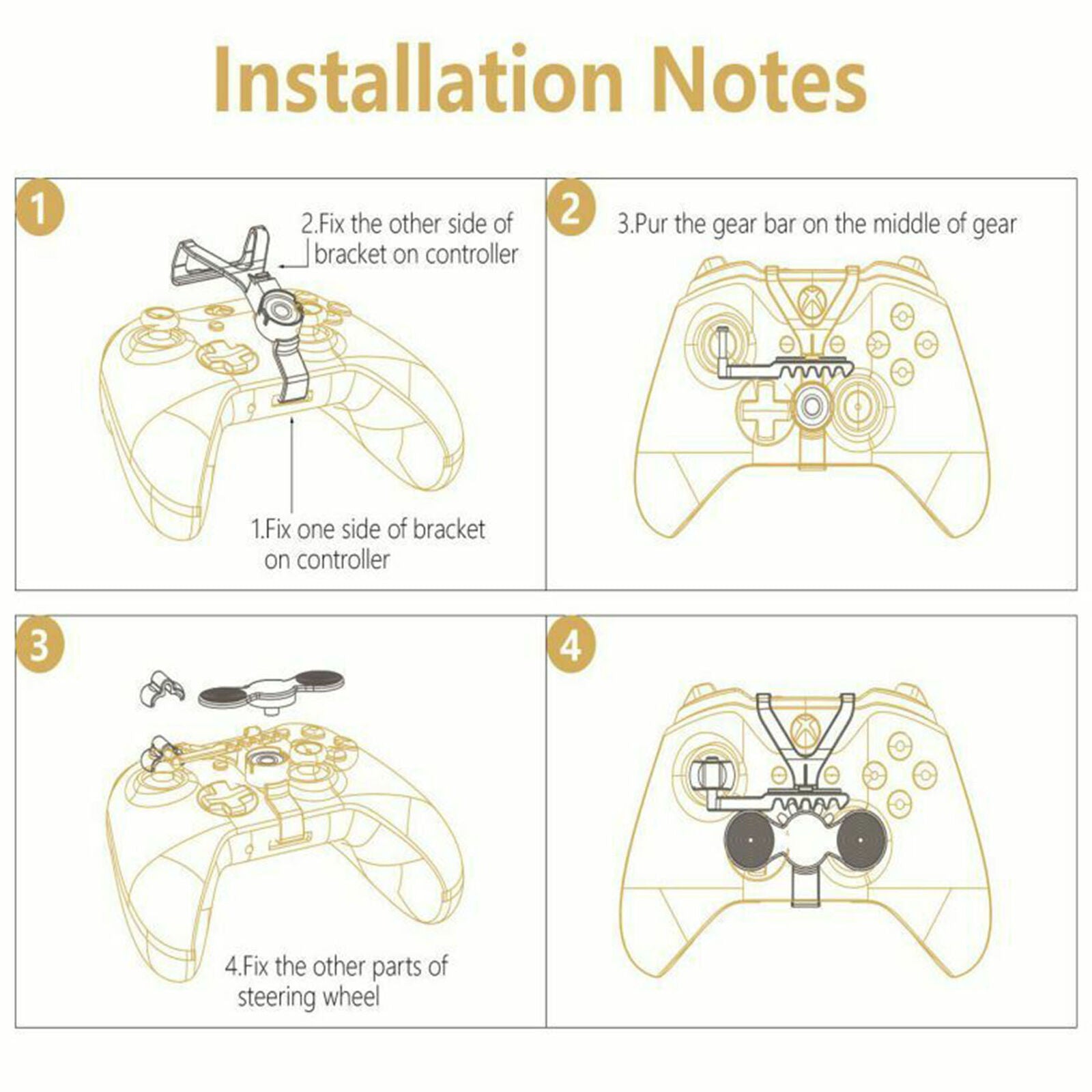 Mini Auxiliary Steering Wheel for Xbox One S/X Game Controller Accessories UK