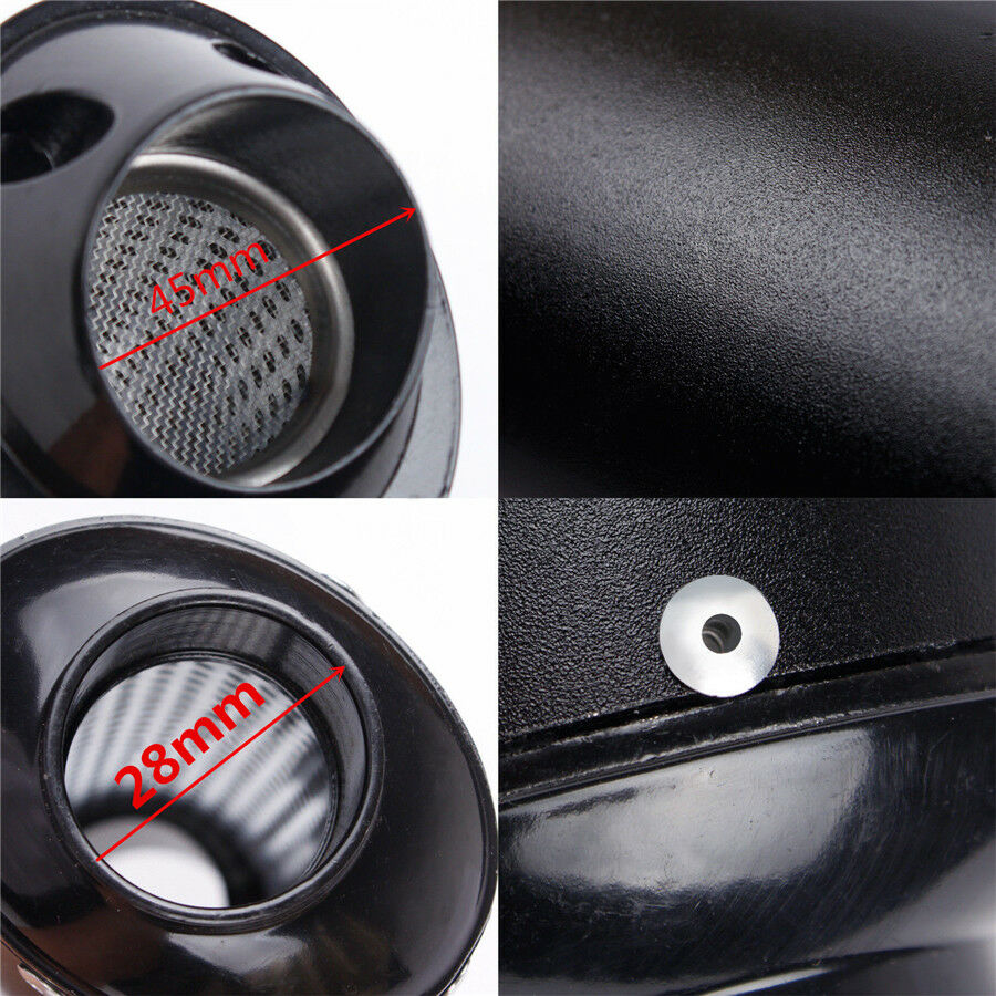 28mm Motorcycle Motorbike Exhaust Muffler Pipe Aluminium Alloy Exhaust Silencer