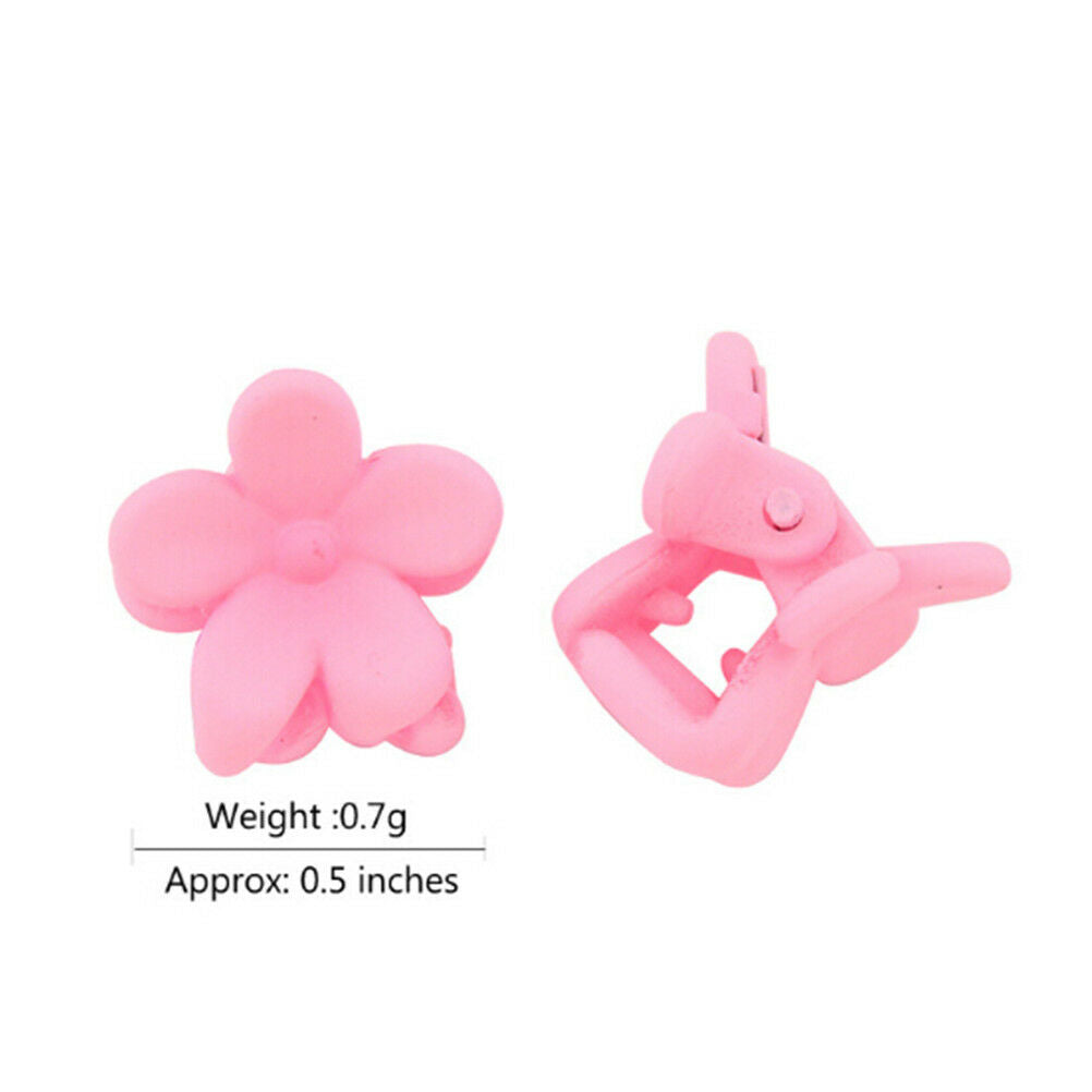 50 PCS Kids Baby Plastic Girls Hairpins Mini Claw Hair Clips Clamp Flower_DD