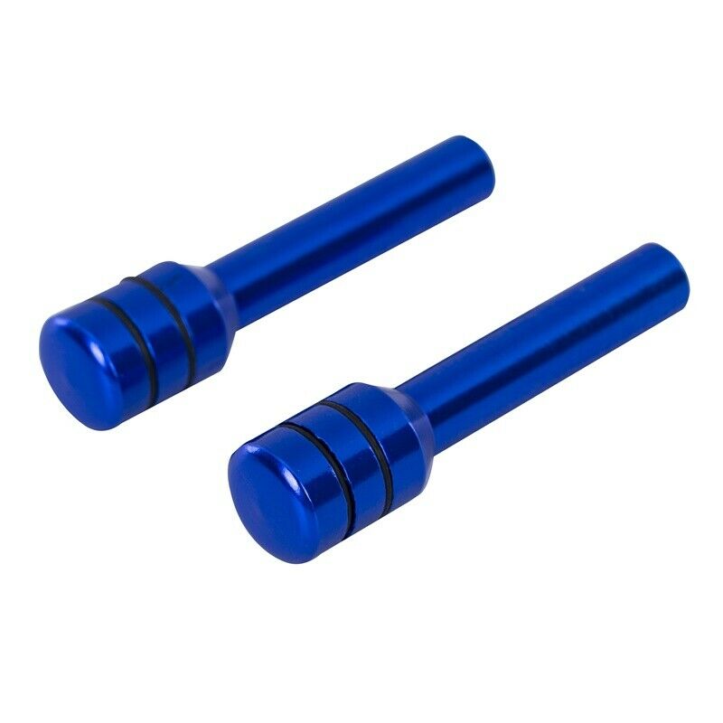 2pcs Universal Blue Car Interior Door Lock Knob Pull Pin Cover Aluminum New