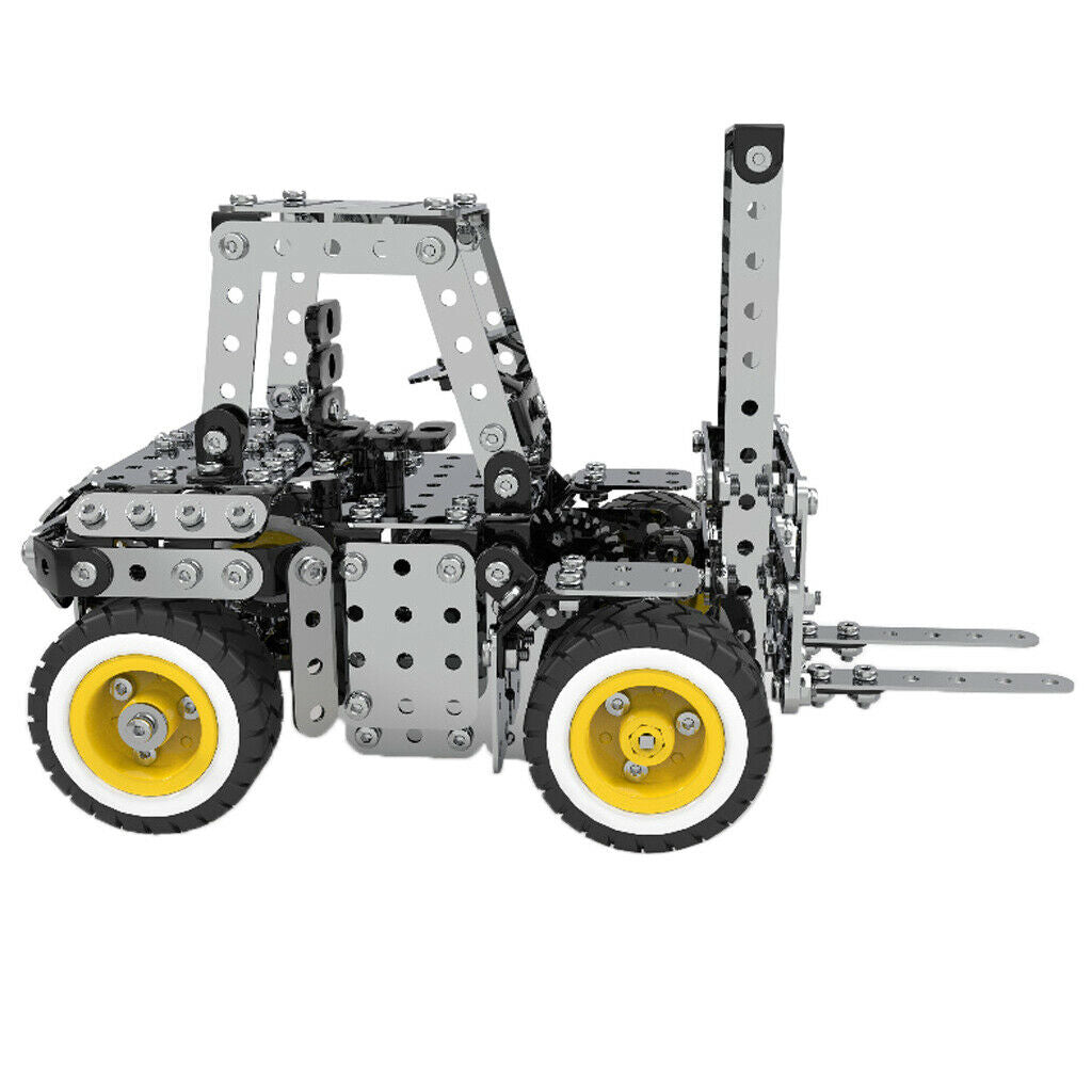 589 Pieces of Alloy DIY Forklift Building Blocks Set, Educational STEM Learning
