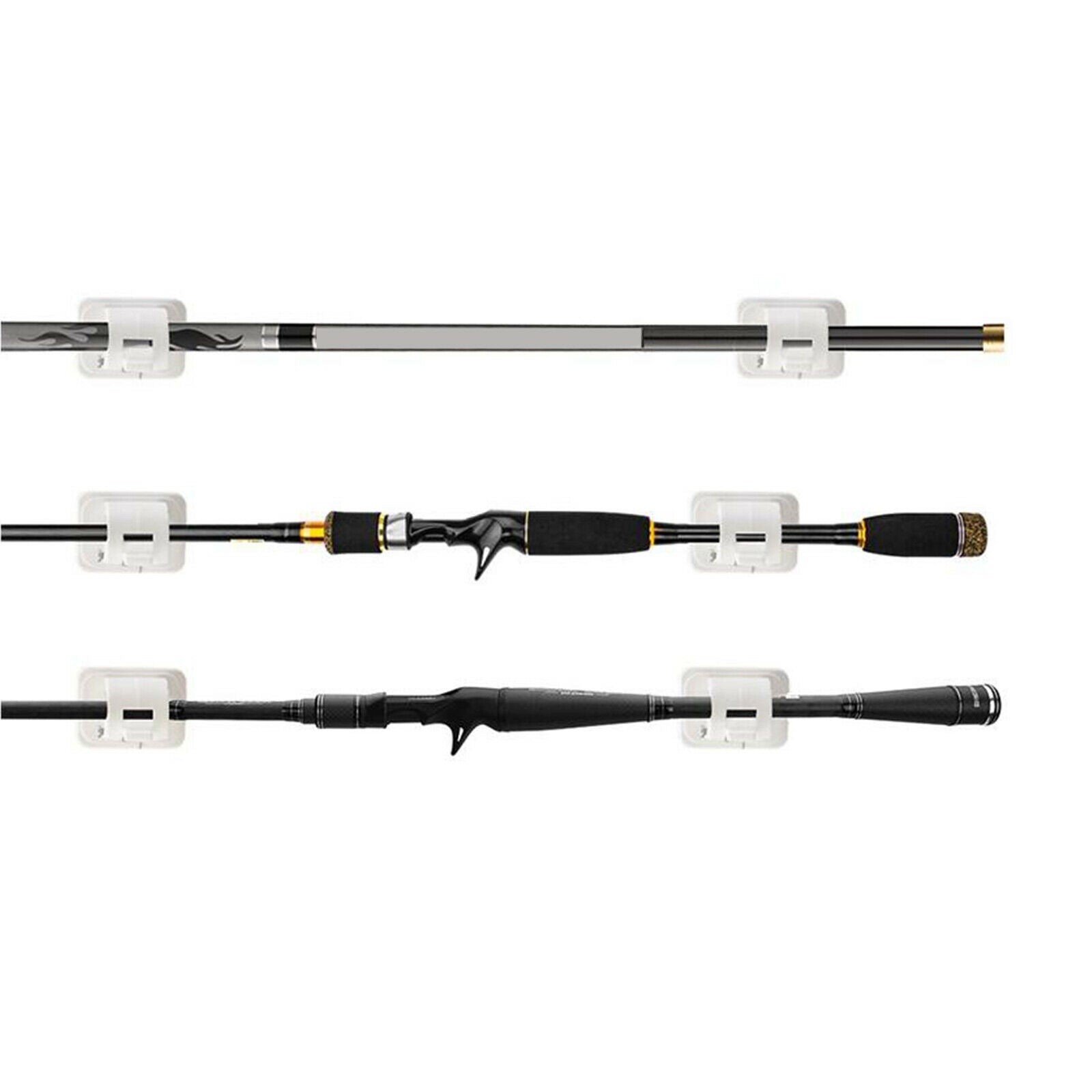 Adjustable ABS Fishing Rod Holder Horizontal Clamp Locking Rods Resting