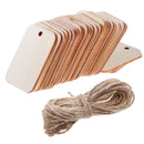 Blank 25x Wooden Gift Tags Price Labels Xmas Charms Pendants Wedding