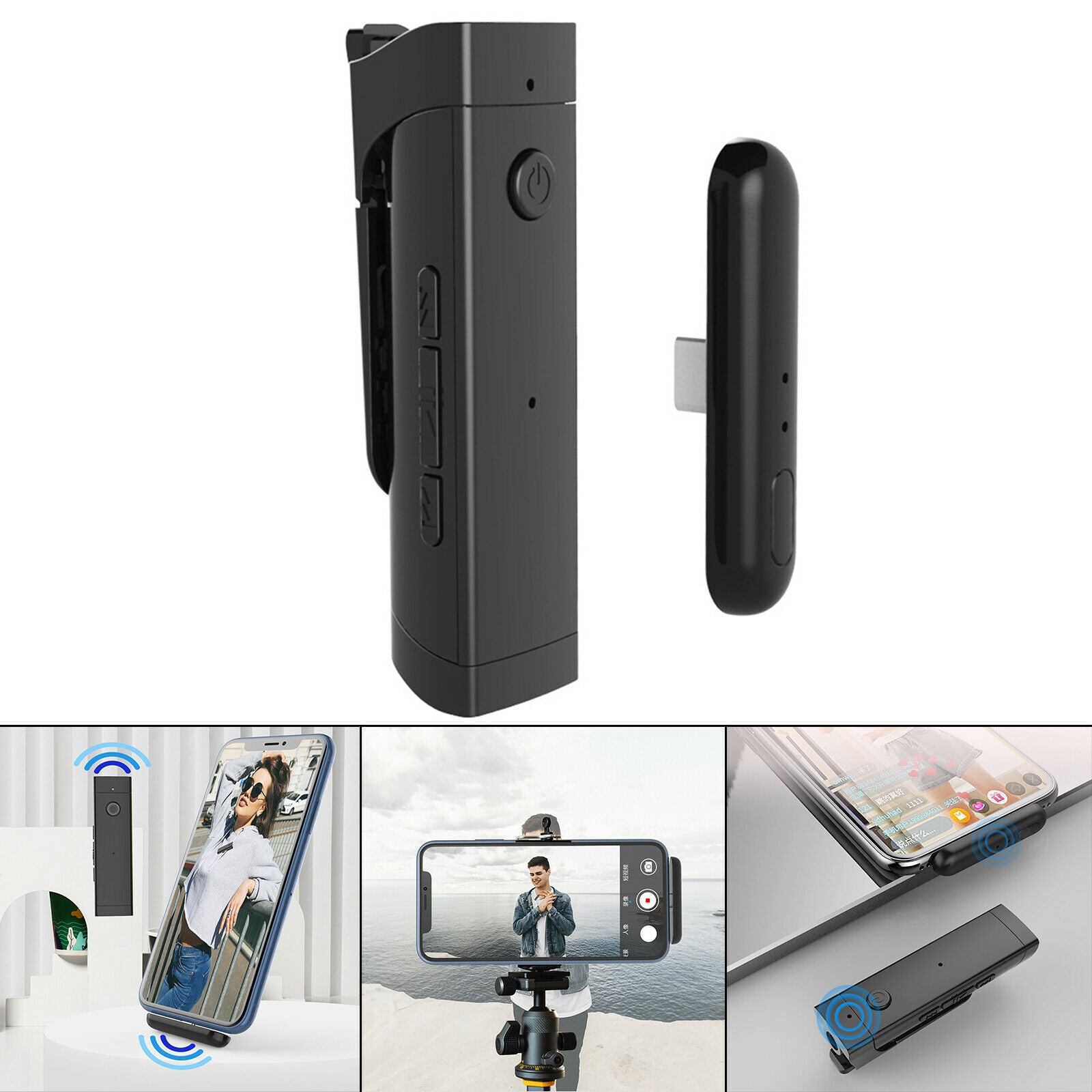 Wireless Lavalier Microphone for Recording Interviewer Teaching Plug & Play