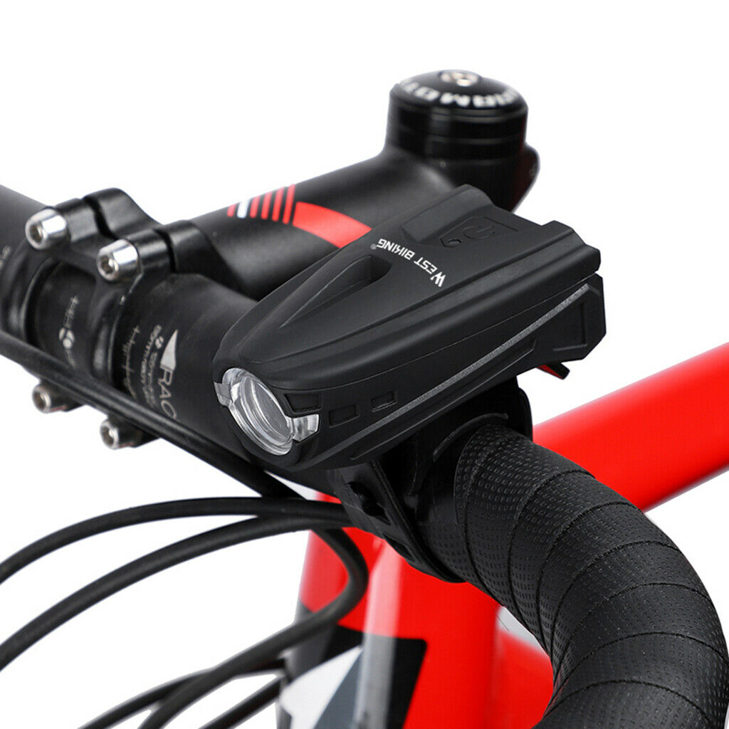Waterproof Bike Front Light Cycling Handlebar USB Lamp Torch Flashlight