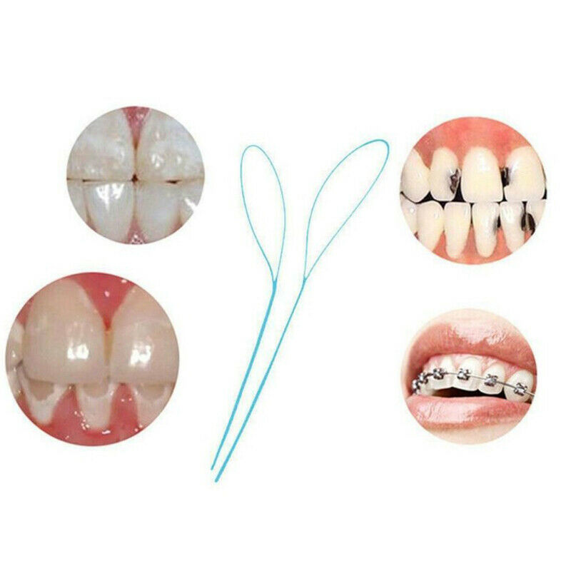 105 Pcs Dental Floss Threaders Simple Loop + Case For Braces Bridges Imp B C FT