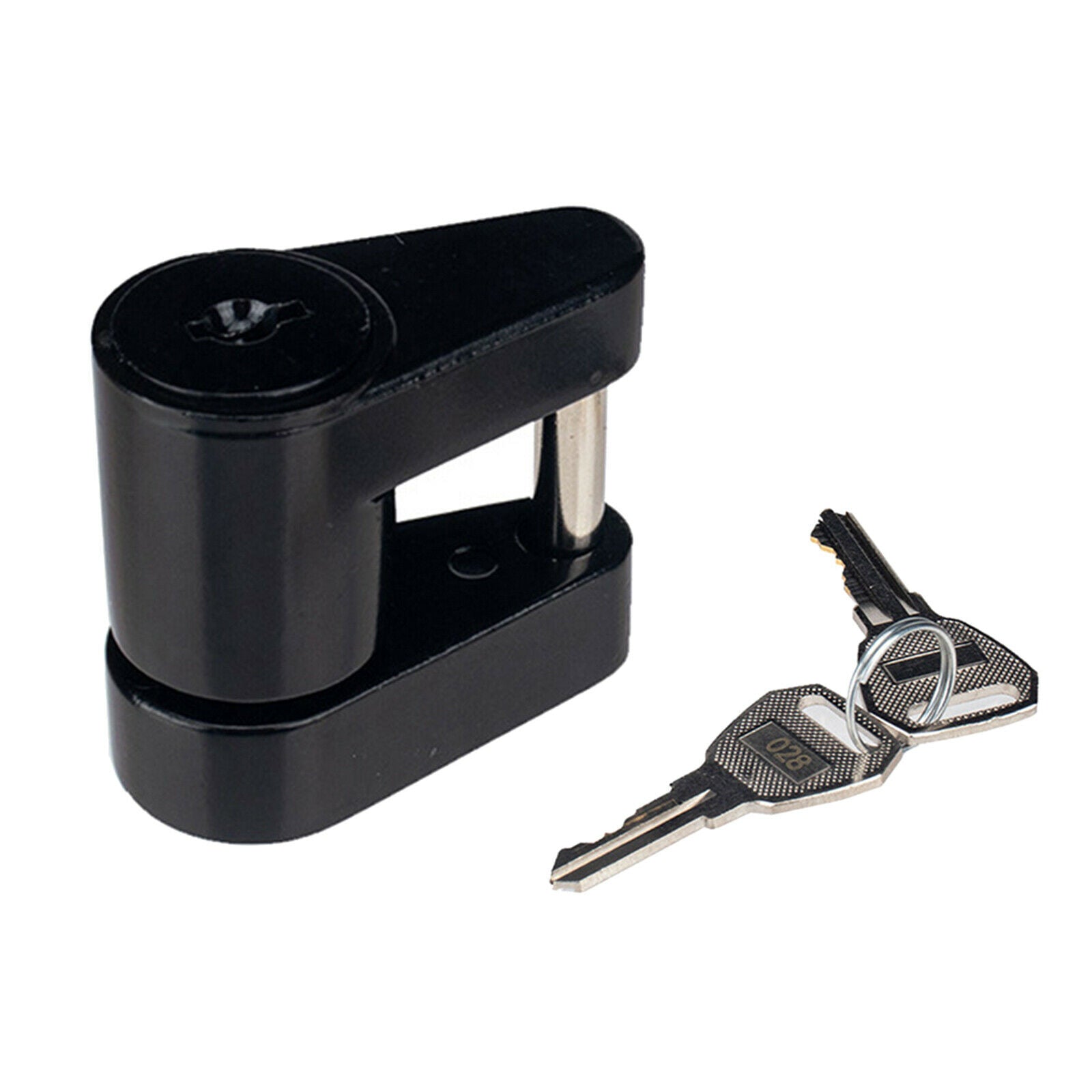 Compact Black Trailer Hitch Tongue Coupler Lock Dia 1/4" for Towing Hauling