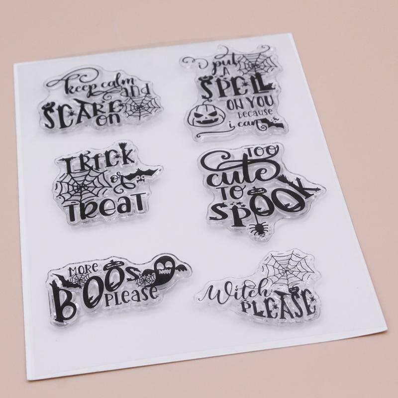 Trick or Treat Silicone Clear Seal Stamp DIY Scrapbooking Embossing Photo Album