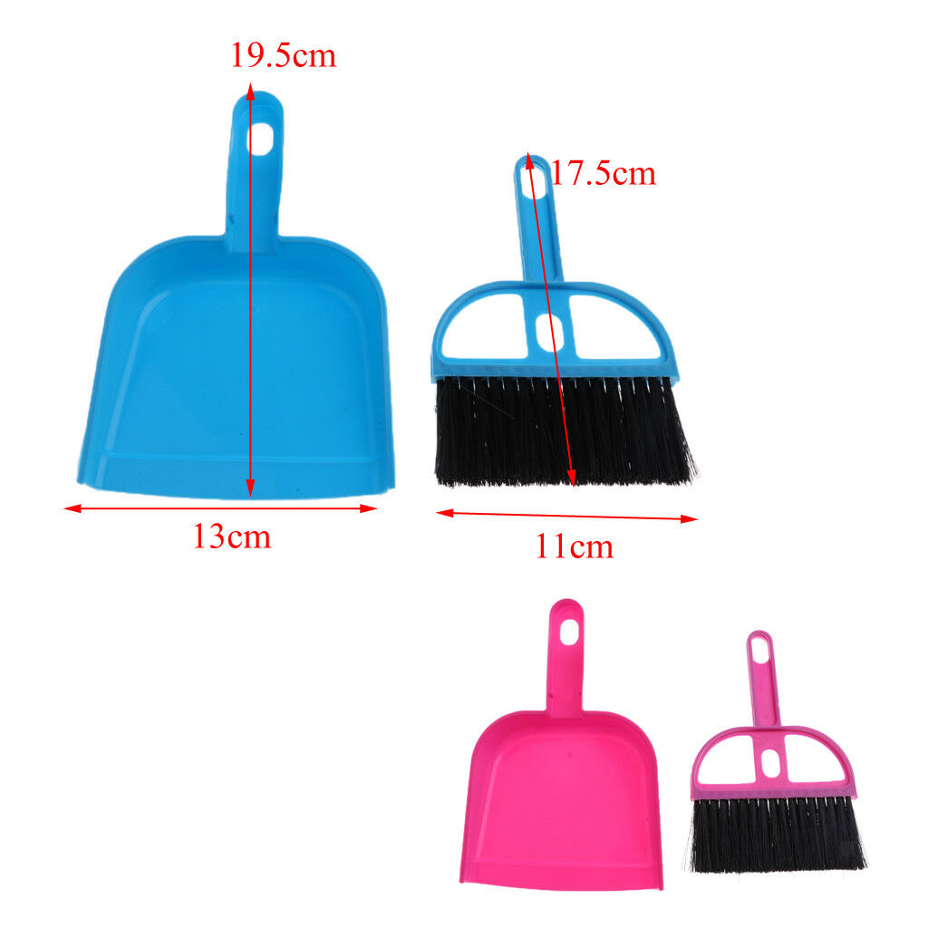 Pet Dog Cat Shovel And Broom Set of Mini Dustpan Broom Sweeping Tools Red