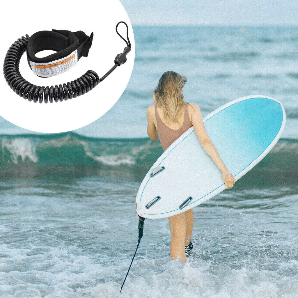 10' Leash Coiled Leash Leg Rope, Stand Up Paddle Board Coiled Spring Leg Foot