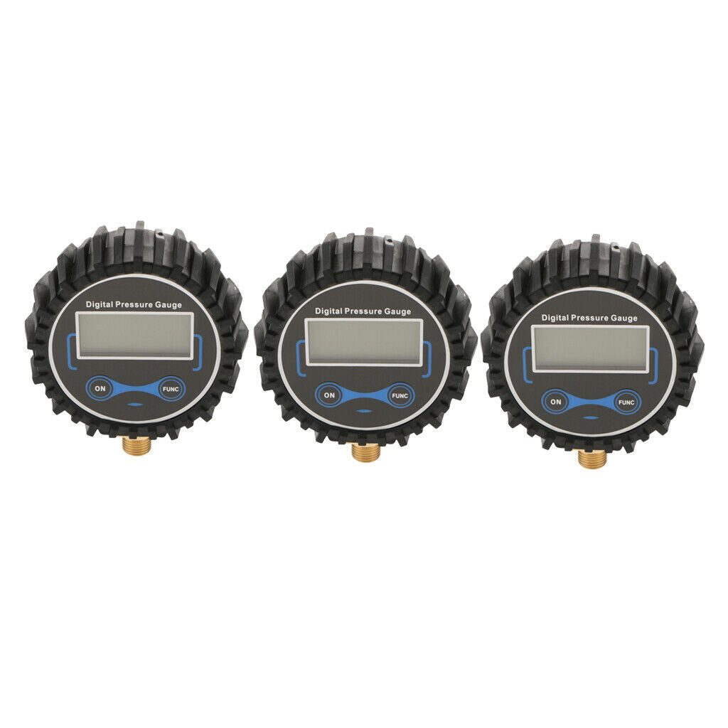 Set of 3 Digital Tyre Pressure Gauge Air Compressors Tool For Car Truck