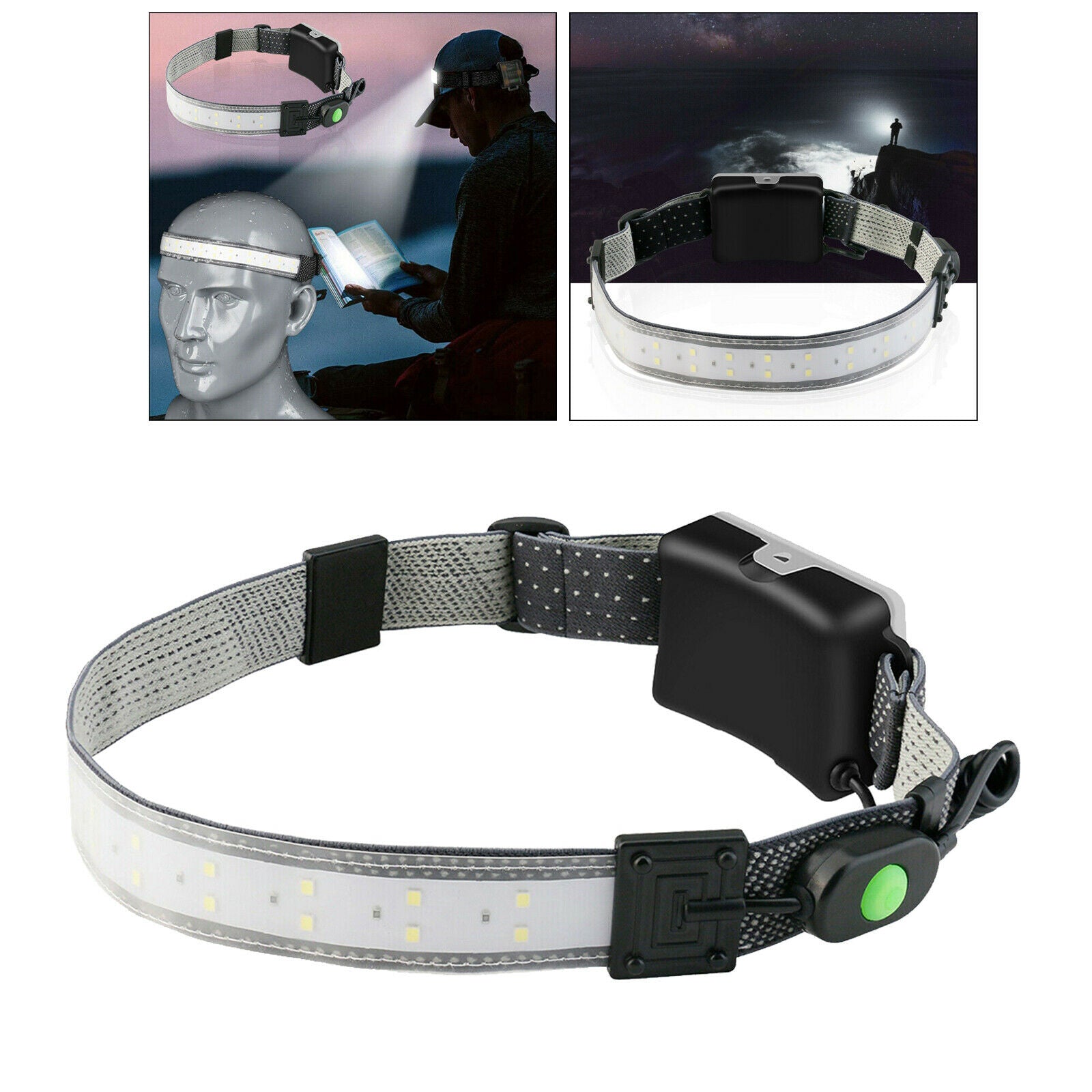 LED Headlamp Waterproof for Walking Hiking Adventure Repair Running Fishing