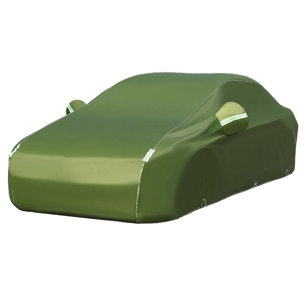 Full Car Cover Windproof Protection Universal Fit Sedan Wagon 1 Layer Green