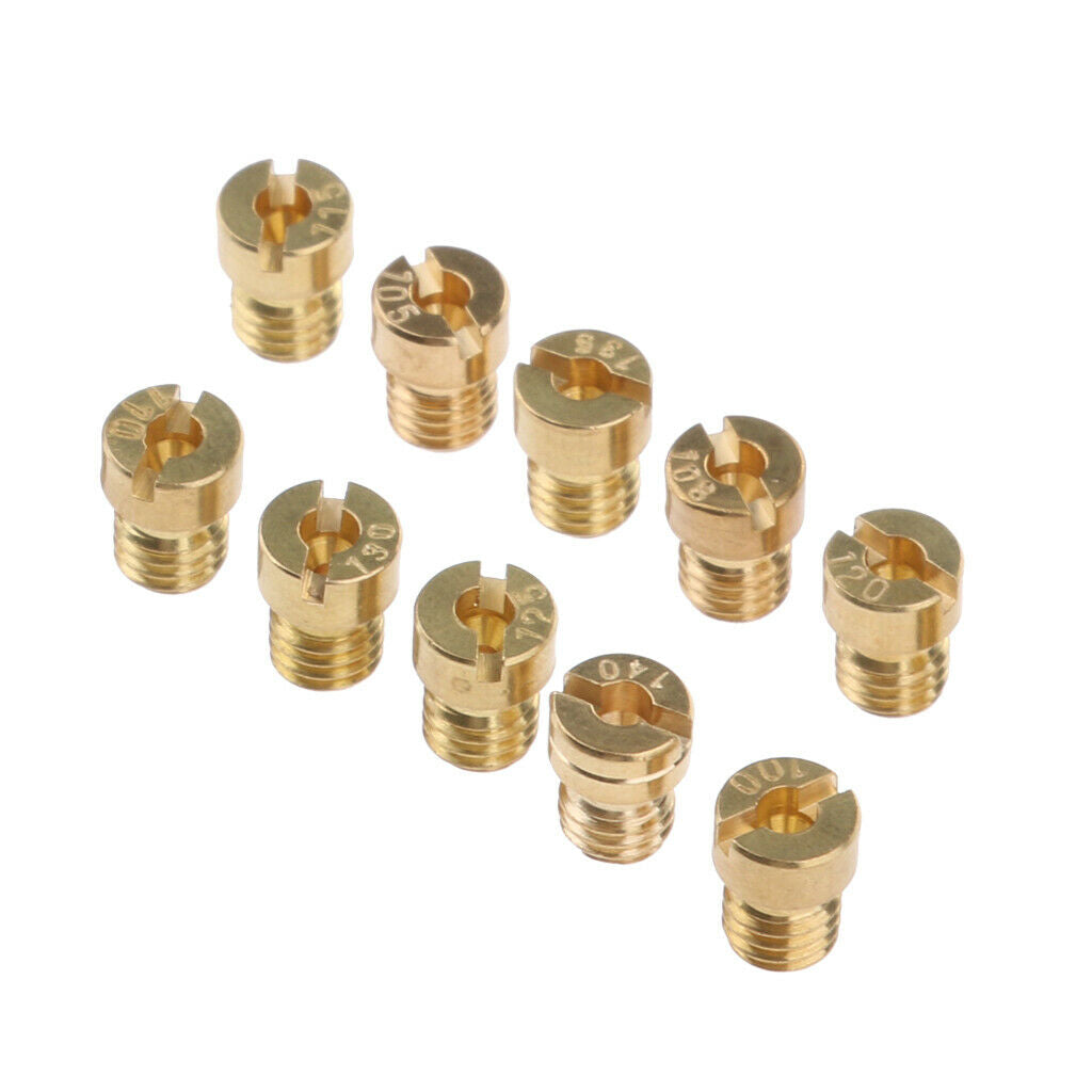 M5 Thread Motorcycle Main Jet Kit Carburetor 100-140 Size Injector Nozzle