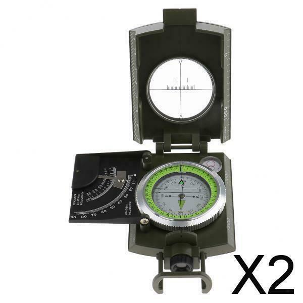 2X Multifunctional  Army Sighting Compass With Inclinometer For Hiking