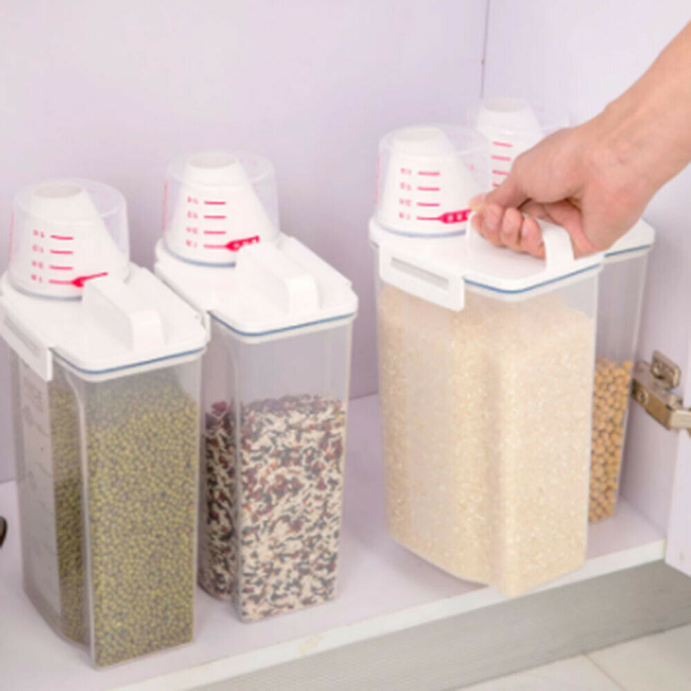Portable Storage Box For Cereals and Oatmeal Storage Tank with Measuring Cup