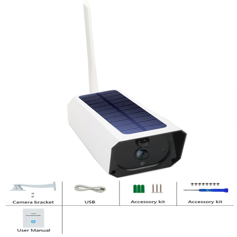 1080P Solar Powered Energy Security Camera Wireless WiFi IP Home HD CCTV Outdoor