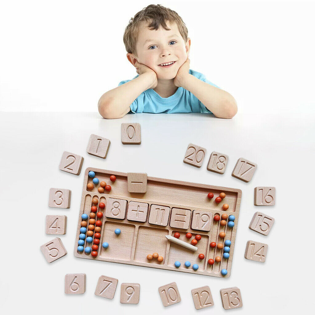 1pc Math Digital Tracking Board Beads Educational Mathematical Thinking Gift