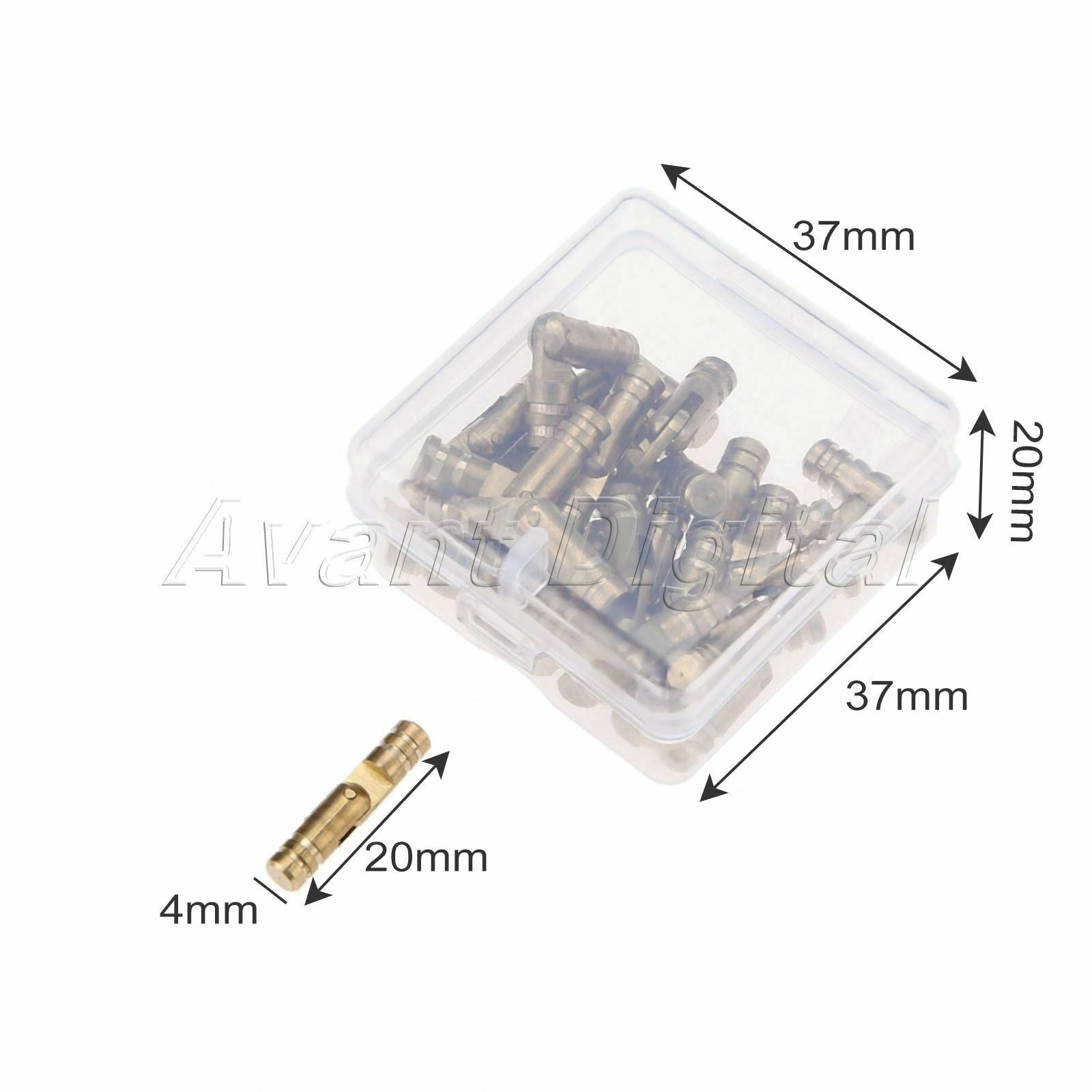 40PCS Brass Barrel Hinges Invisible Hinge Concealed Jewelry Box Cabinet Hinge