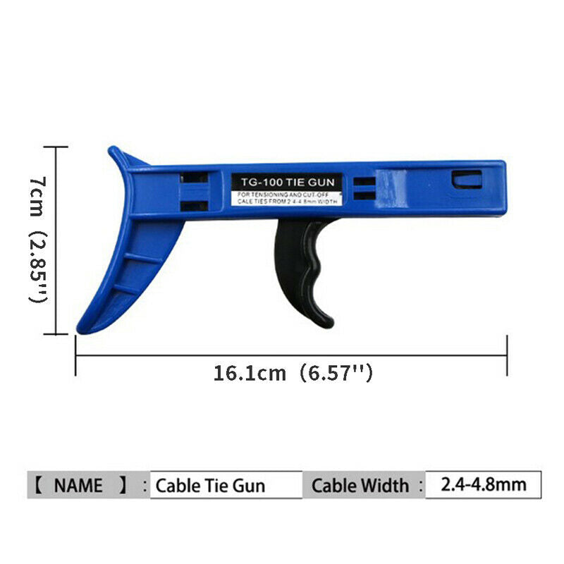 Cable Zip Gun Installation Nylon Fastener Tensioner Tie Cutting Line Tight T XC