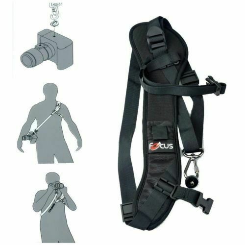 Quick Black Camera Neck Strap Shoulder Belt Sling for DSLR Digital SLR