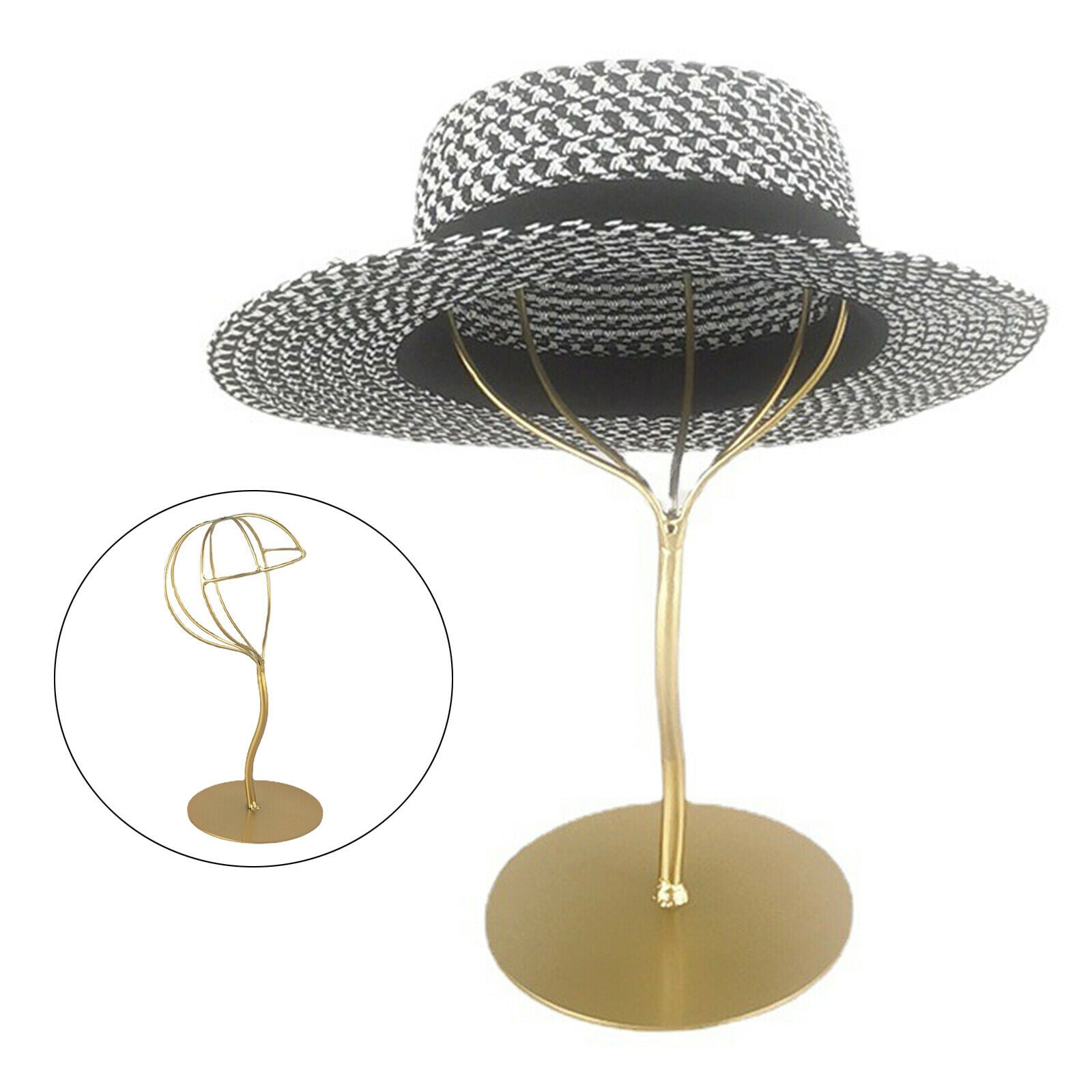 Stable Durable Hat Helmet Holder Wig Bonnet Display Stand for Shop Window