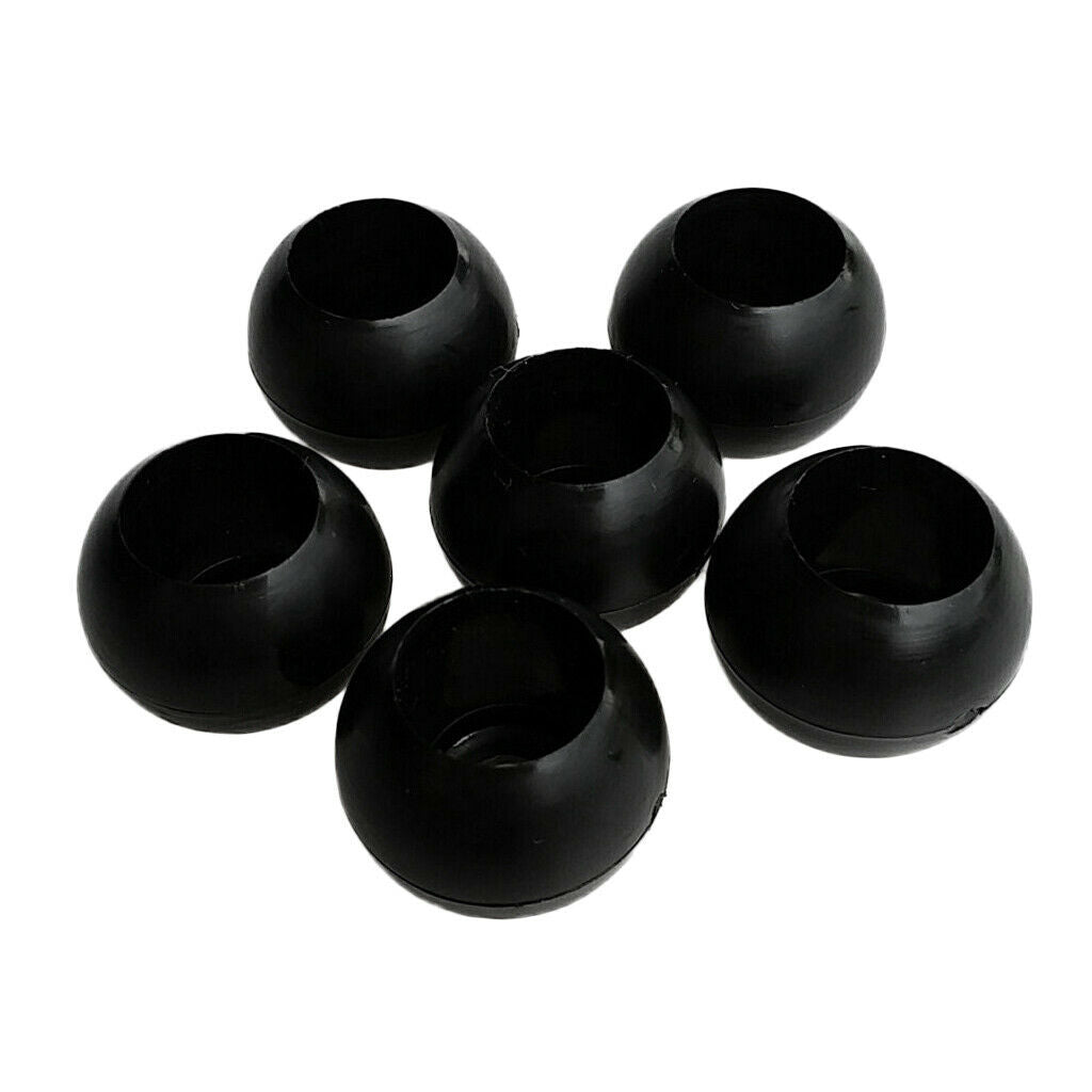 2X 6 Pieces Elastic Shock Cord Rope Toggle Round Ball End Lock Stopper Black
