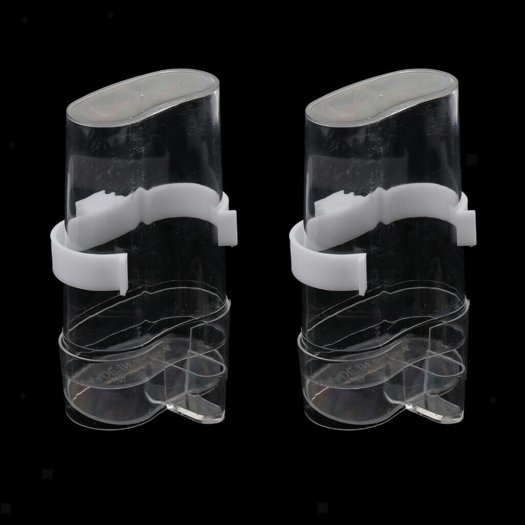 2Pcs Bird Waterer Bird Feeders Bird Feed Water Dispenser for Parrot Budgies