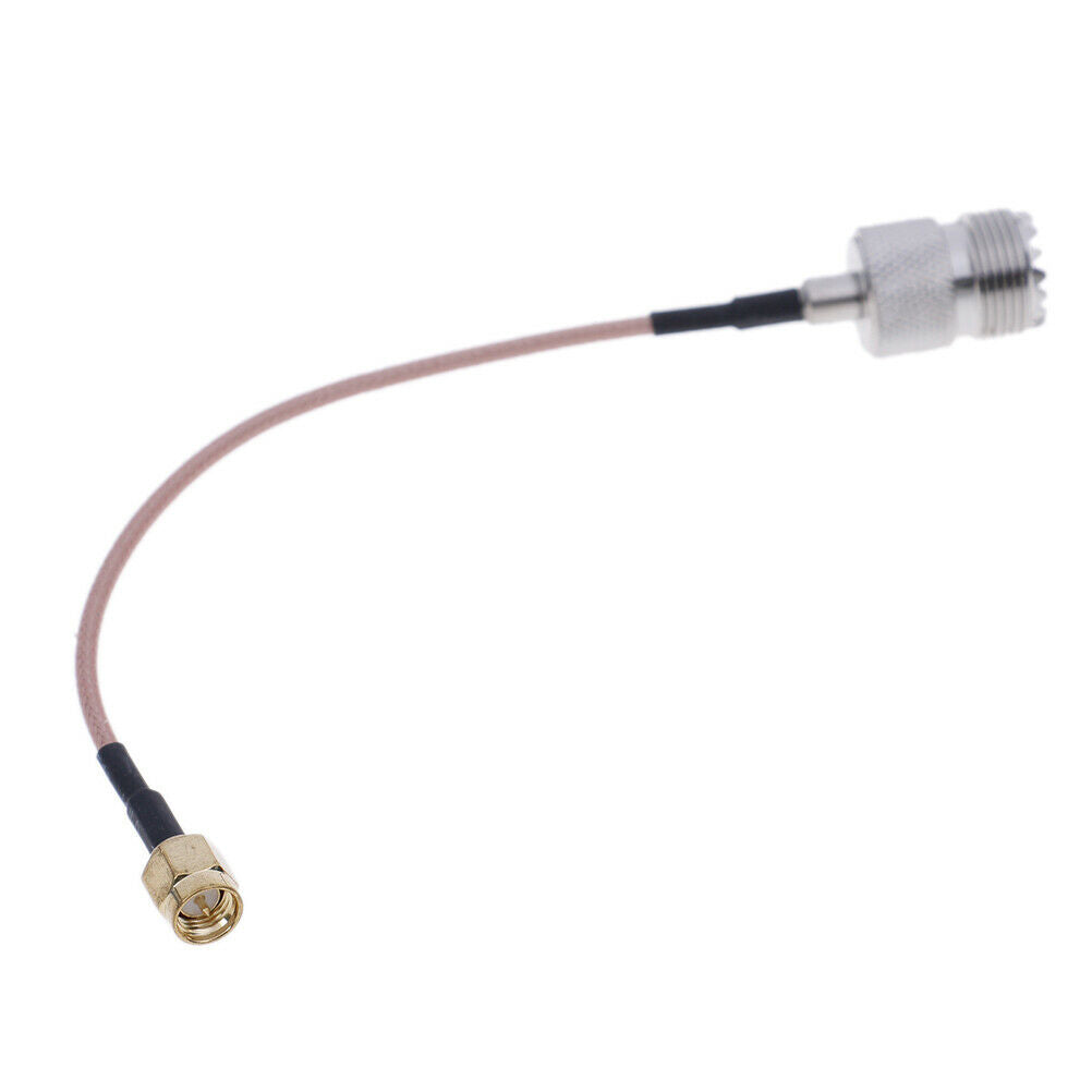 1Pc UHF SO239 female PL259 to SMA male plug crimp RG316 cable jumper pigtail