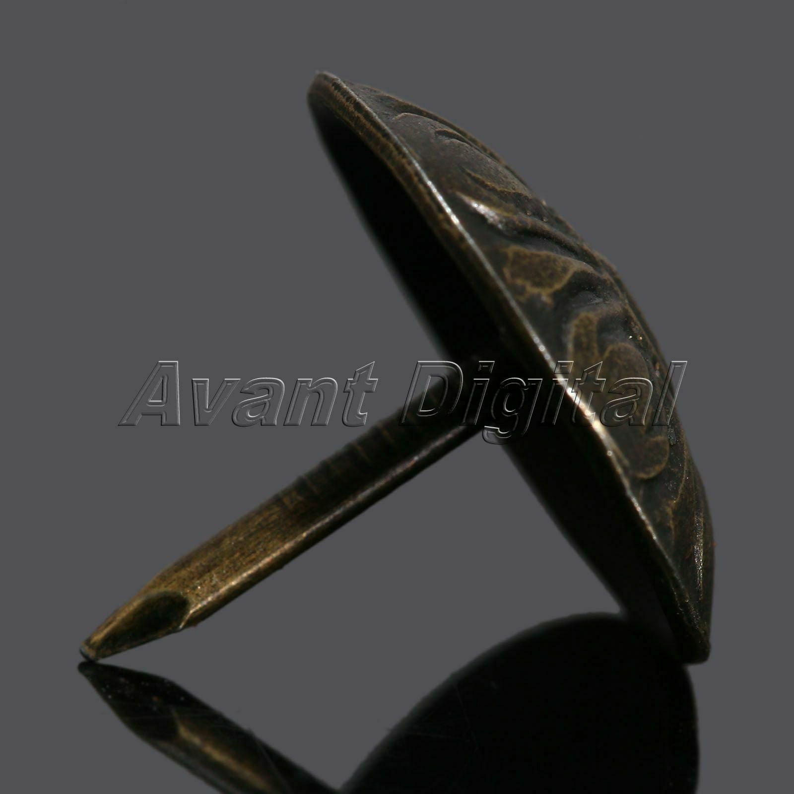 100Pcs Elegant Bronze Upholstery Nails Tacks Studs Ancient Style Furniture fix