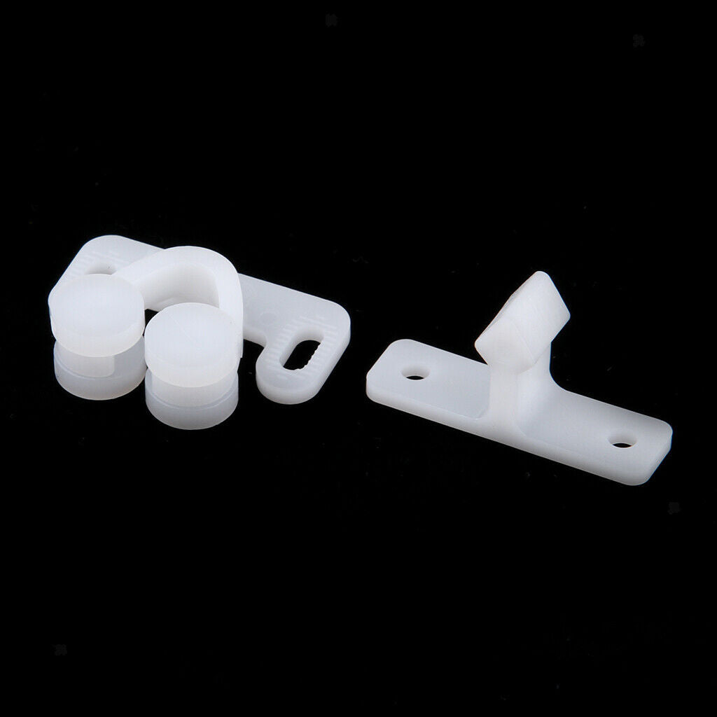 ABS Plastic Double Cupboard Cabinet Wardrobe Ball Roller Catch with Spear