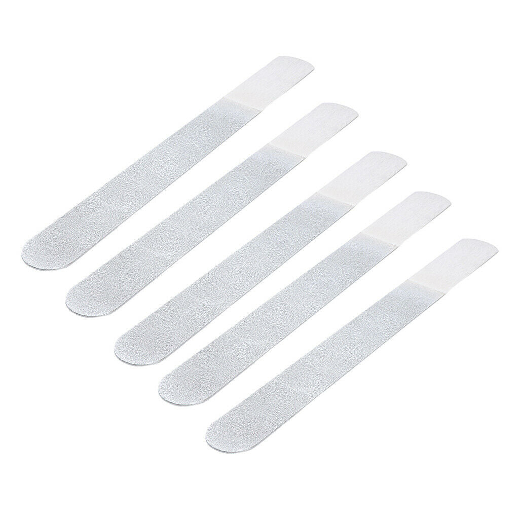 5 Pack Stainless Steel Nail Files with Anti-Slip Handle, Double Sided Manicure