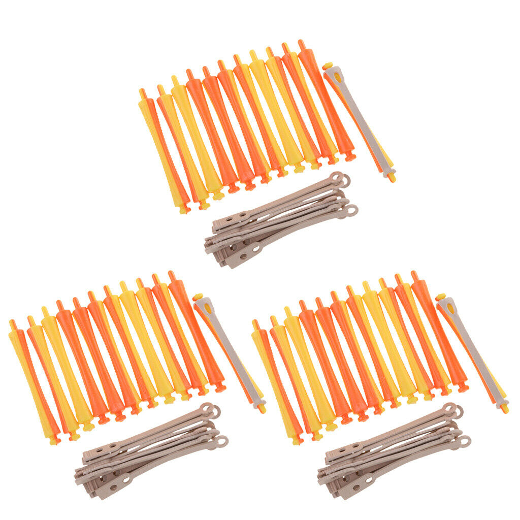 36Pcs Barber Perm Rods Pin Curls Waves Curlers Perming Rollers 1.6x9cm