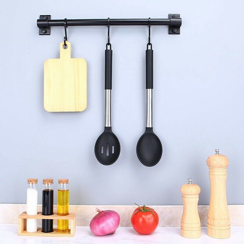 Pack of 2 Large Silicone Cooking Spoon,Non Stick Solid Basting Spoon,Heat-ReK6L3