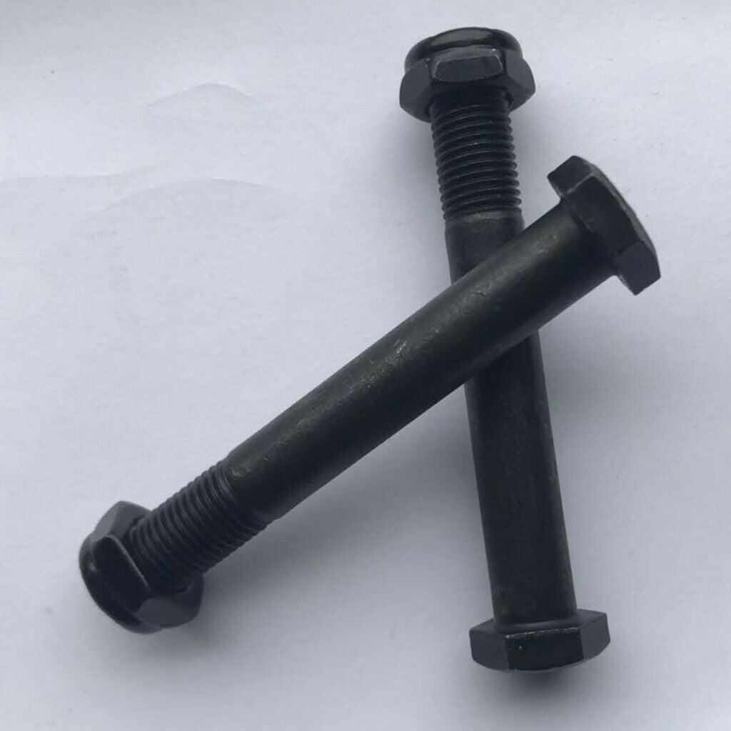 2X 2pcs 62.5mm Skateboard Trucks Kingpin Longboard Hardware+2pcs Nuts, Black