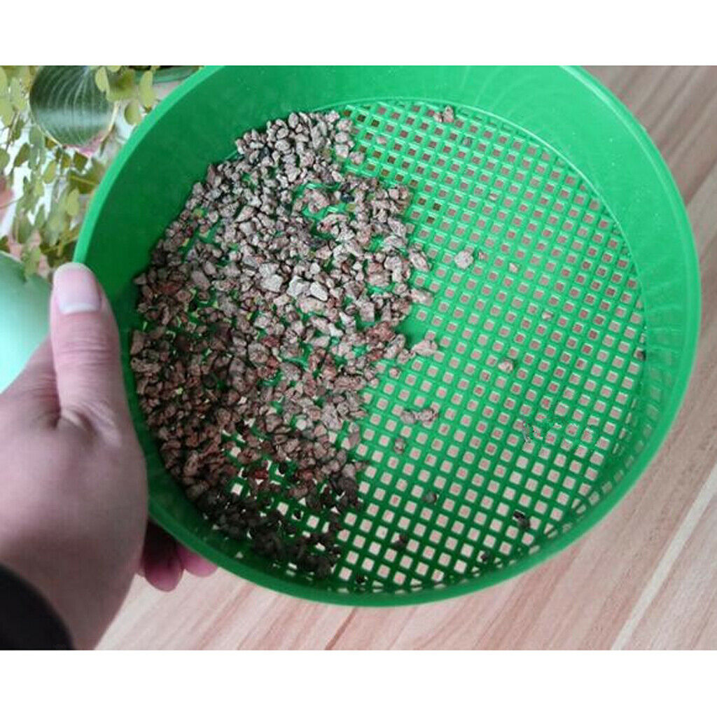 5x 21cm 3mm Garden Sieve Riddle Riddler Green For Stone Gardening Tool