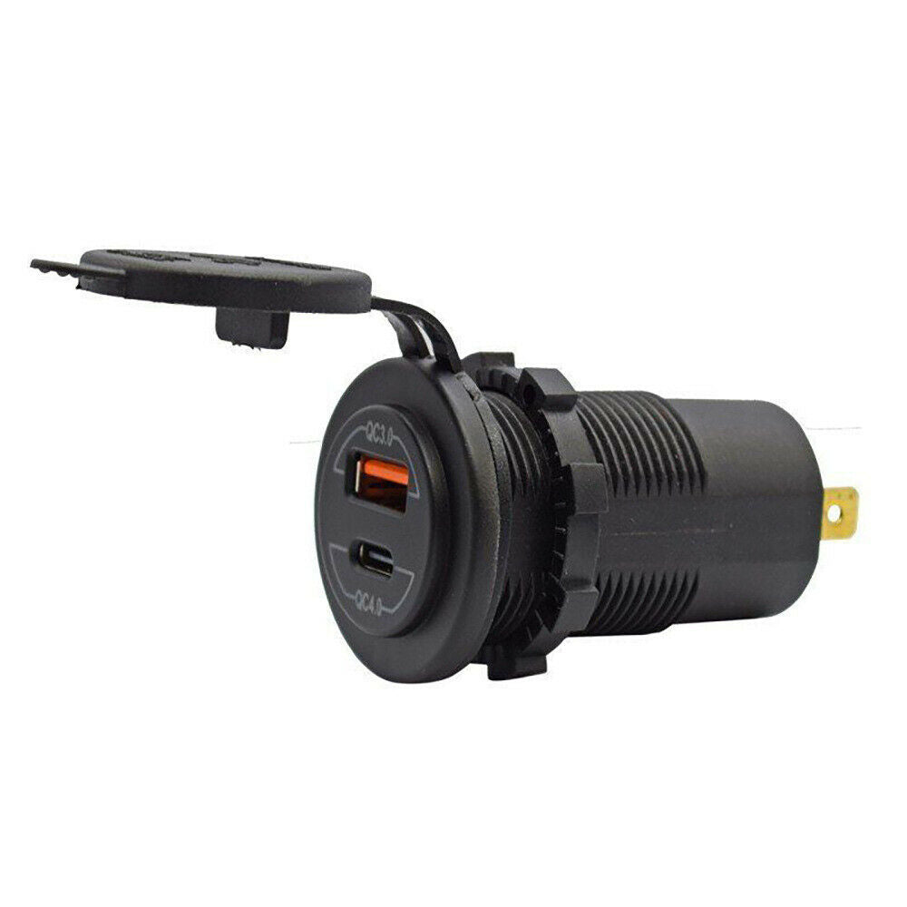 Car Charger Socket Quick Charger USB Type C Socket for Car Truck Boat new