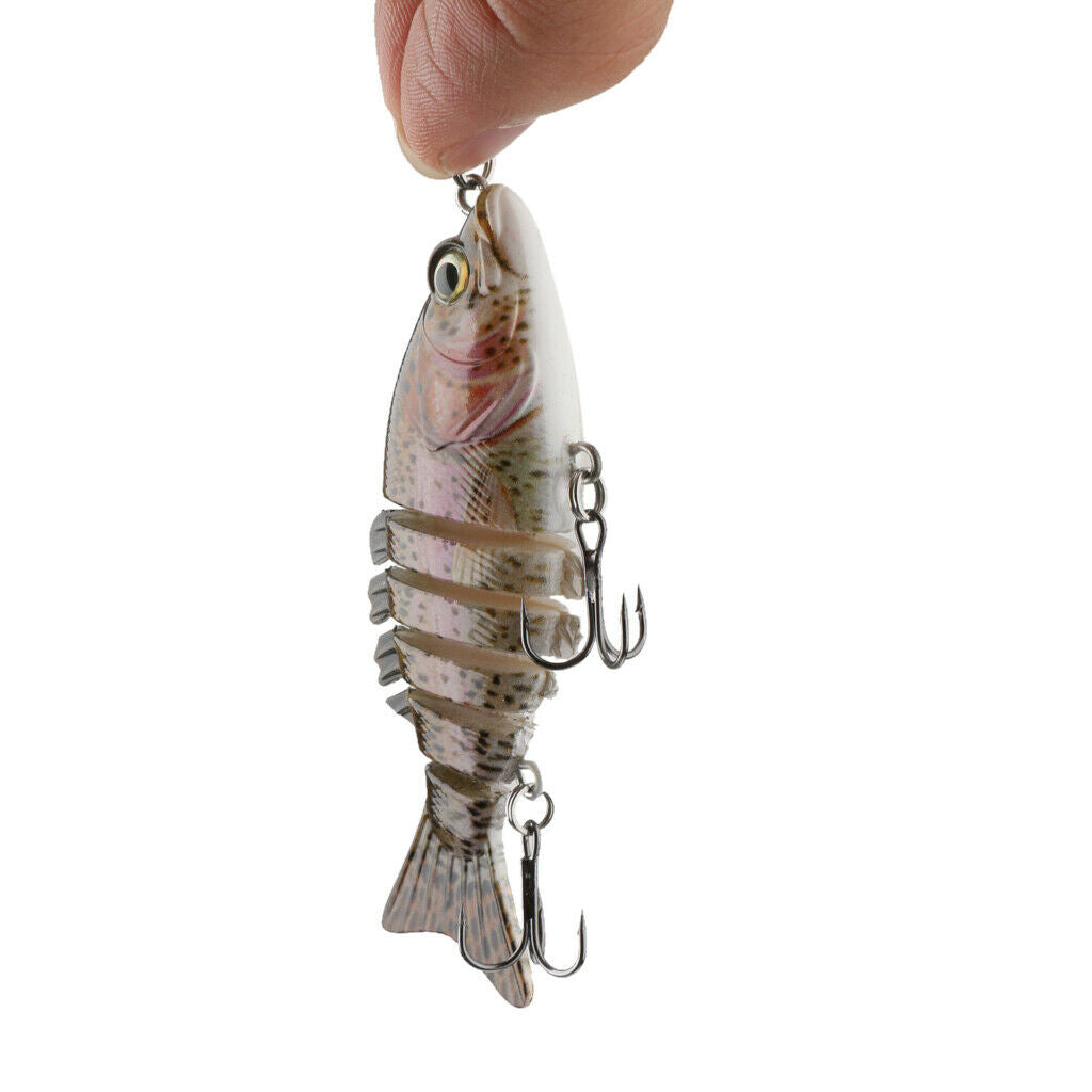 3.5" Multi Jointed Bass Pike Fishing Hard Lure Swimbait Minnow LIFE-LIKE
