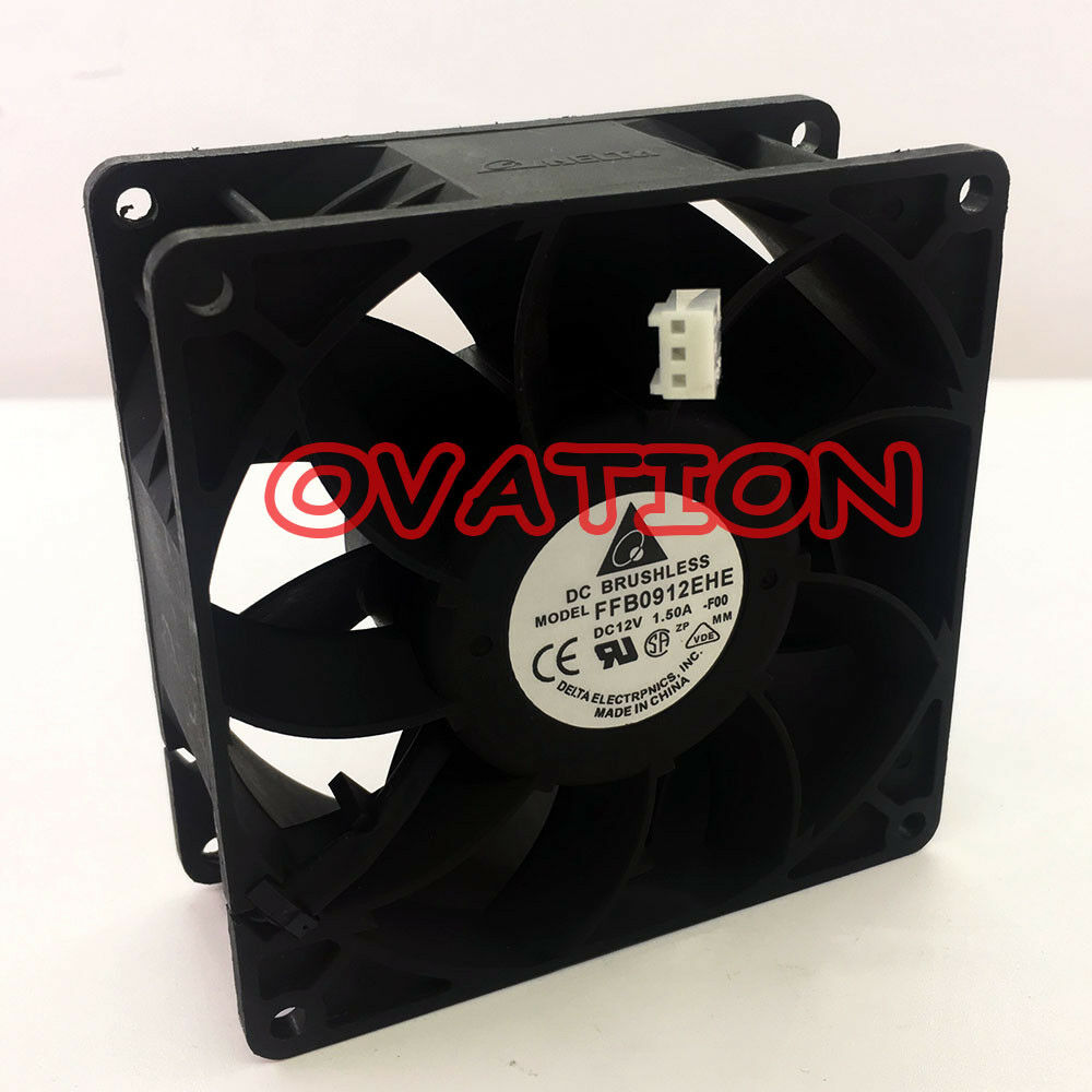 For DELTA FFB0912EHE Strong wind Double ball cooling fan DC 12V 90*90*38mm 3pin