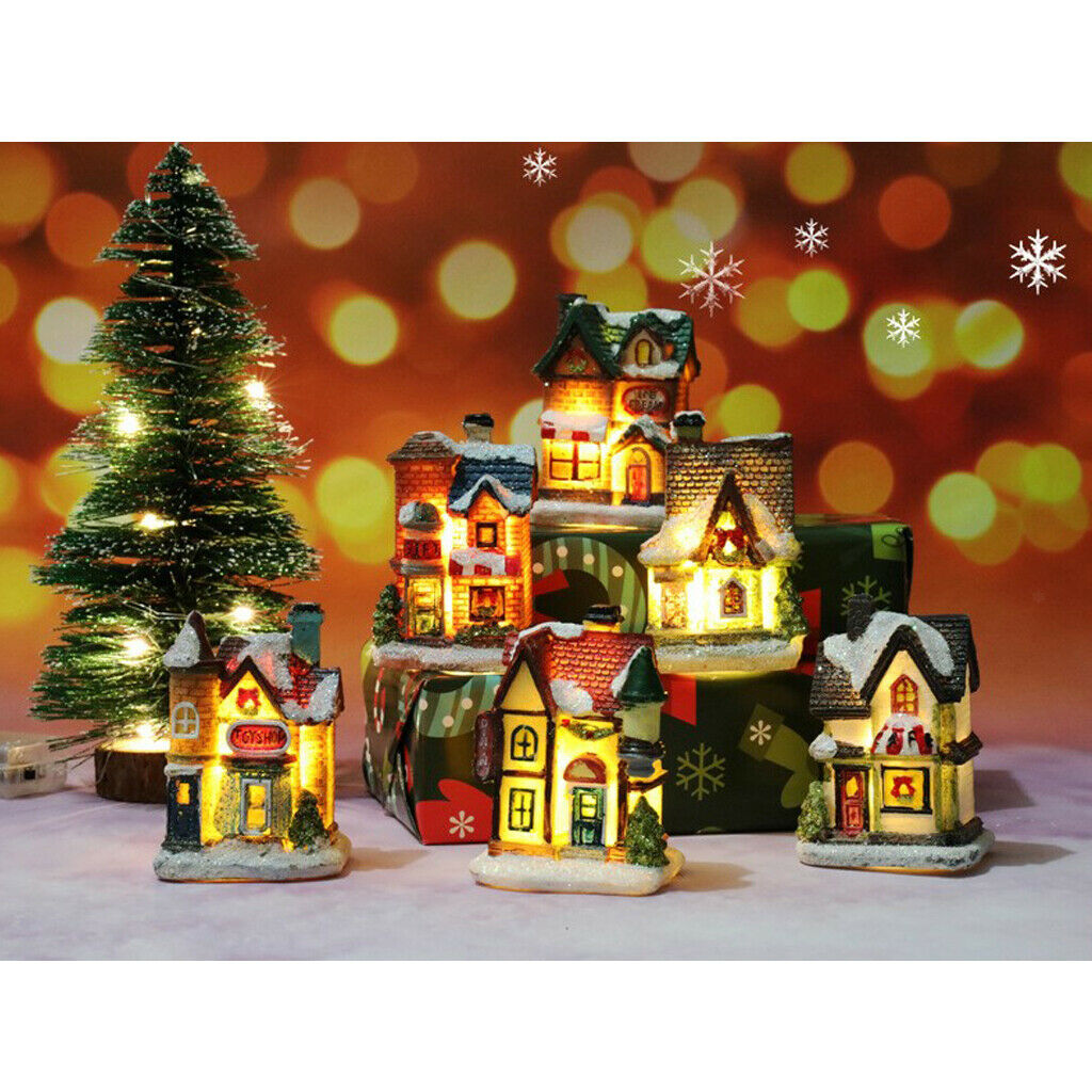 Christmas Church Village Lit House LED Lighted Mini House Christmas Collectible