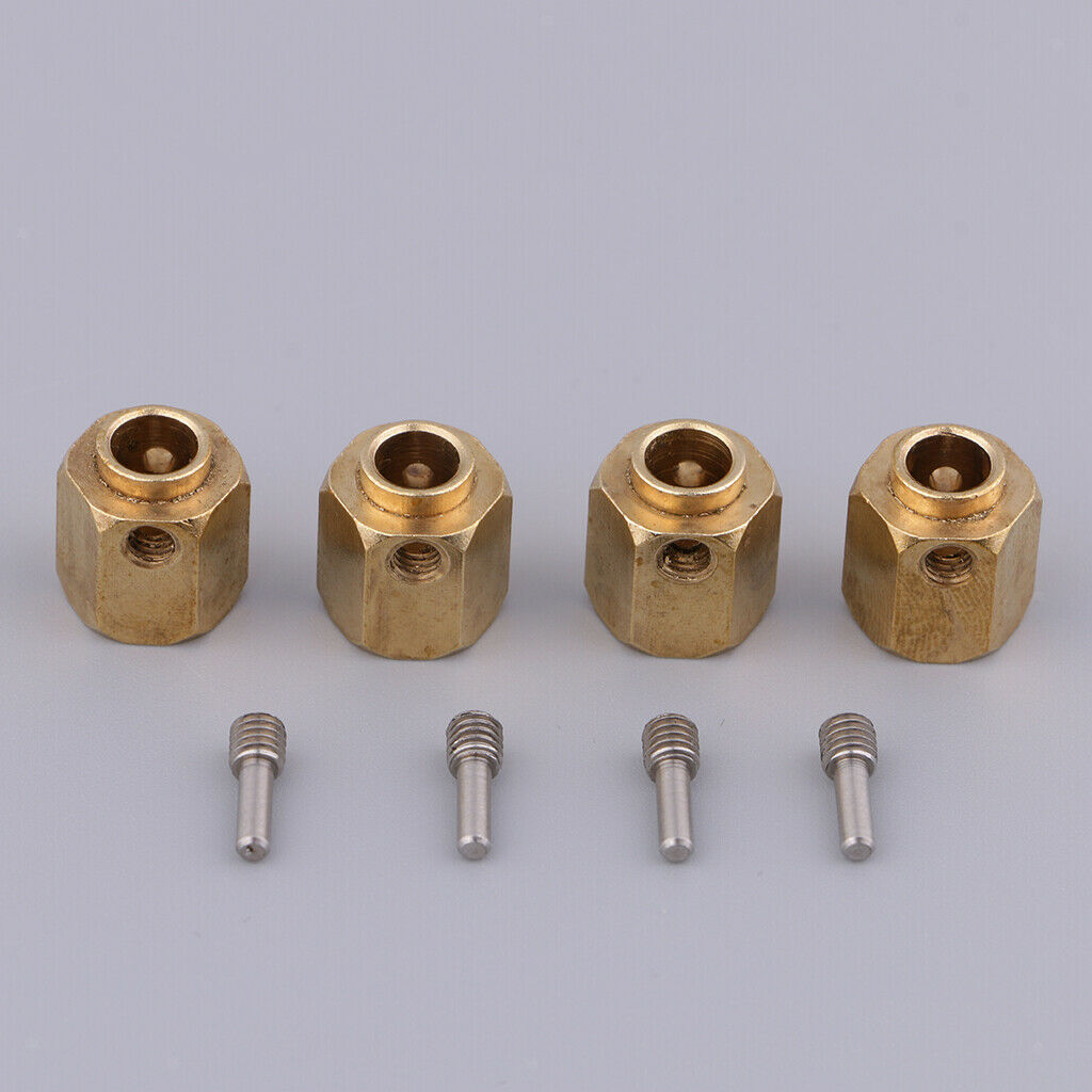 4Pcs 12mm Thickness Hex Wheel Hubs Hexagonal Adapter for    -4 TRX4 1:10
