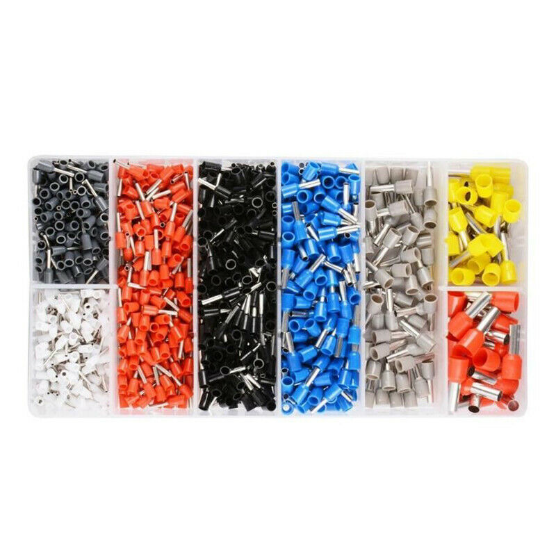 1200X Assorted Crimp Terminals Insulated Electrical Wiring Connector Copper+PVC