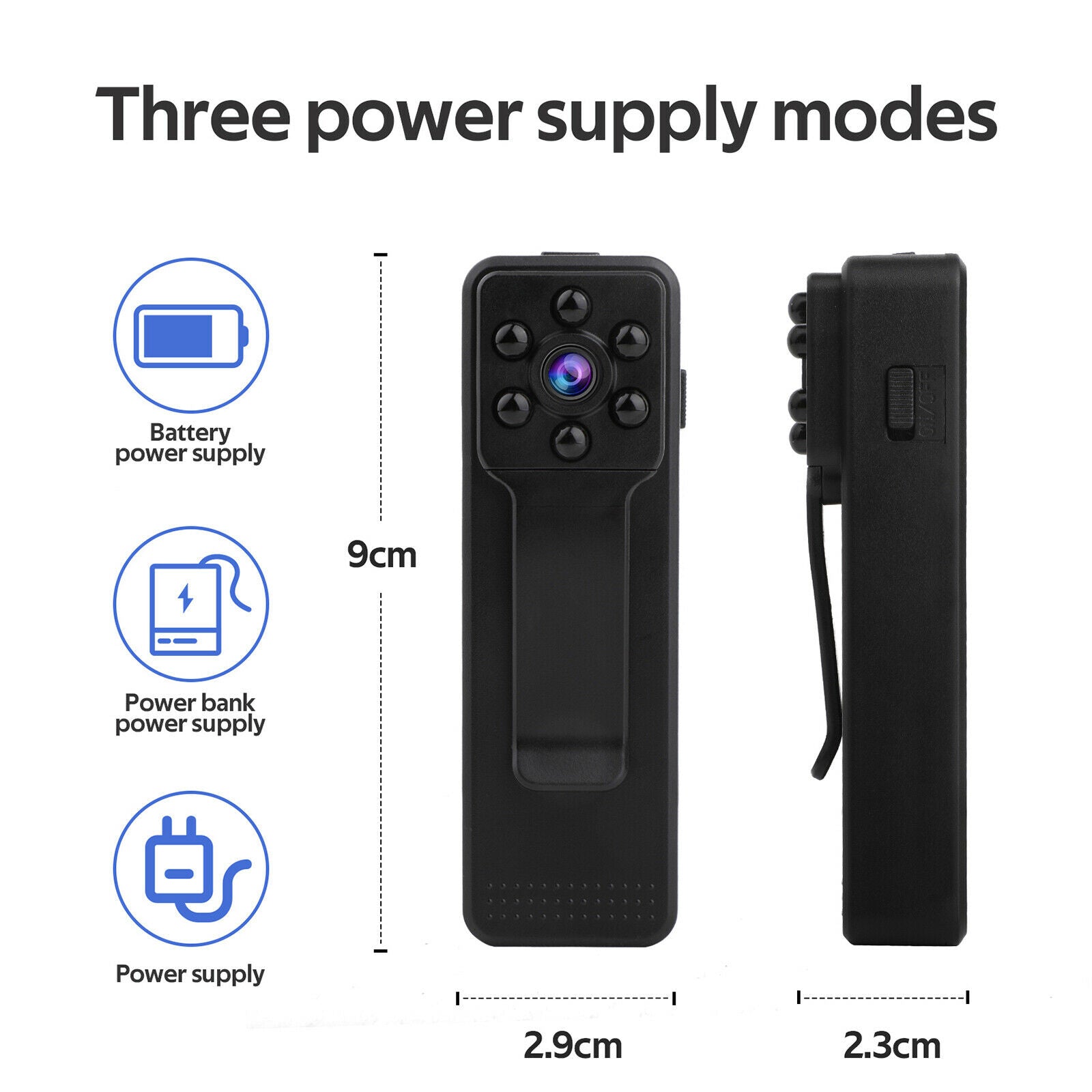 Mini 1080P Body Camera Worn Camera Body-Worn for Outside Sports Office