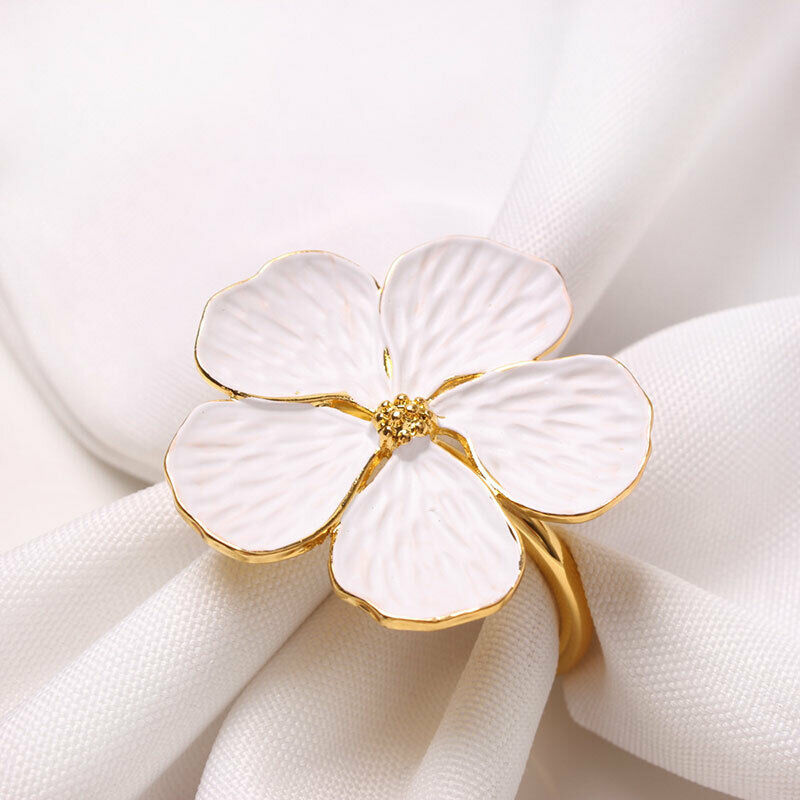 Wedding Simple Plum Napkin Napkin 5 Petals Lucky Flower Napkin Ring Napkin RinSJ