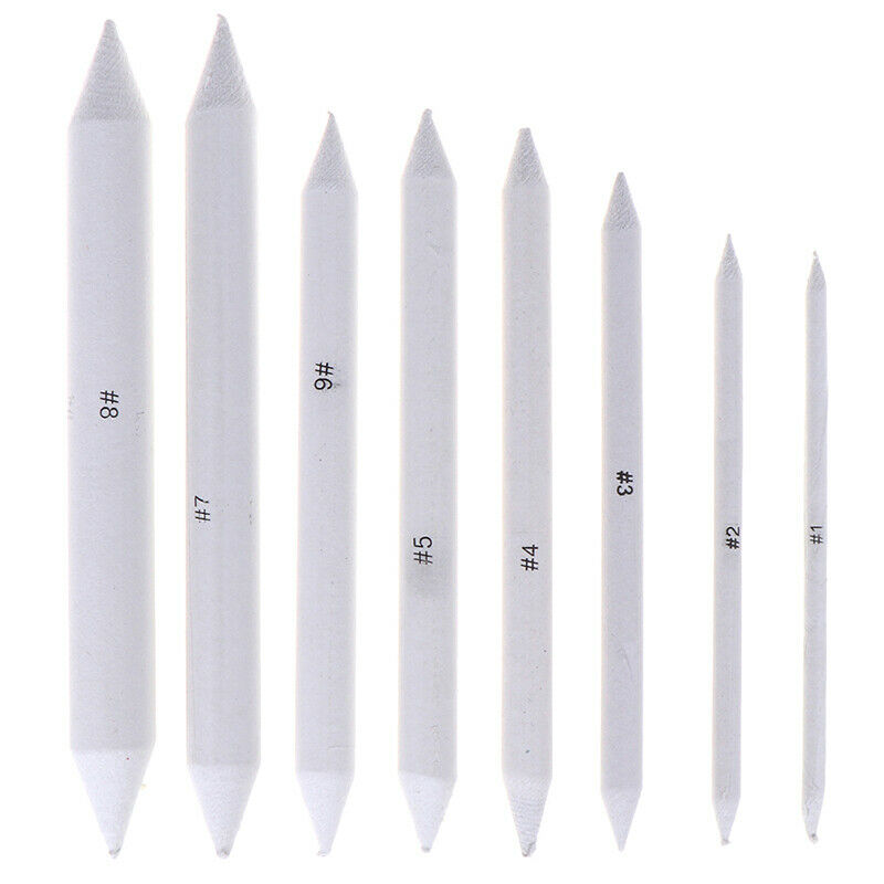 8pcs Blending Smudge Tortillon Stump Sketch 8 Sizes Art Drawing To.l8