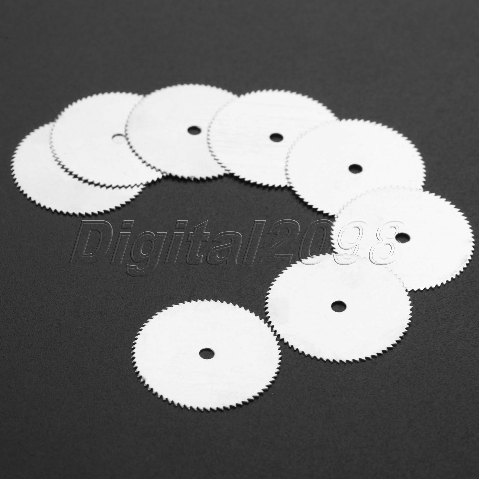 Coupeur Rotatif Mini HSS Scie Circulaire Disque Lames Mandrin Loisirs Foret 10Pc