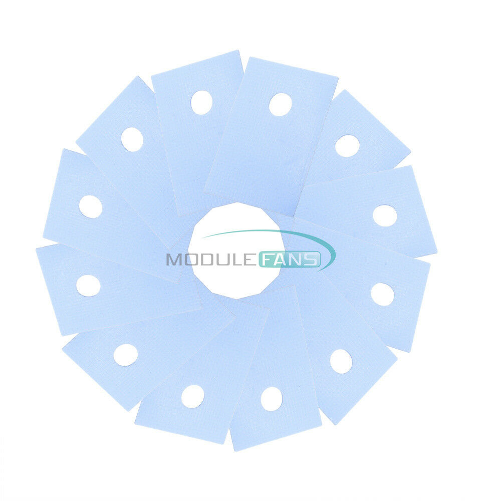 200PCS CPU GPU TO-220 Insulation Pads Silicone Heatsink Shim for Laptop New
